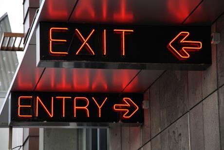 entrance exit sign
