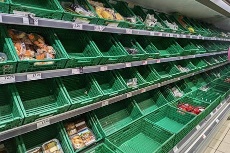Low stocked veg shelves