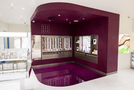 Beauty Box area in the Lookfantastic shop