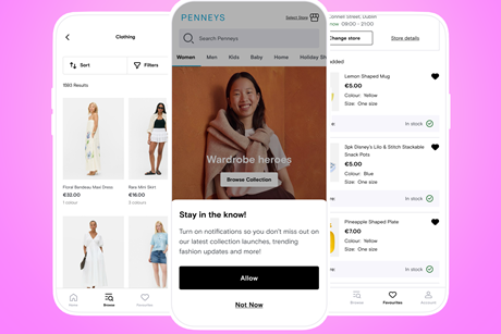 Penneys app on screens