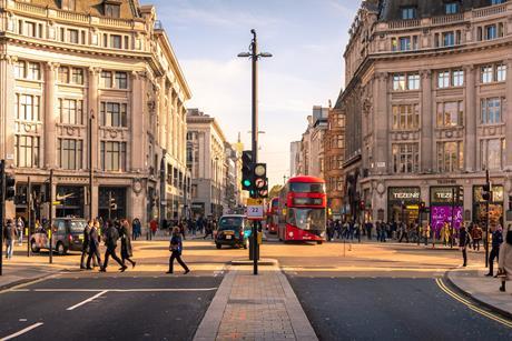 Busy London highstreet