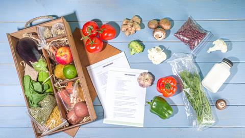 Meal kit subscription box