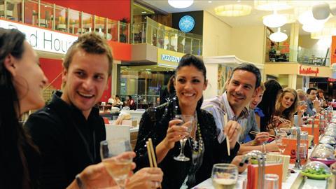 People are more in the habit of eating out when they go shopping