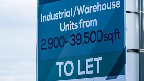 Industrial units to let sign