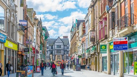 Leicester shopping street