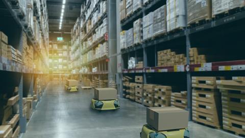 Robot in a warehouse