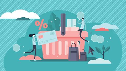 Shoppers-with-credit-card-illustration
