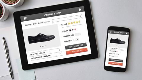 Online-shoe-store-on-tablet-and-phone main image