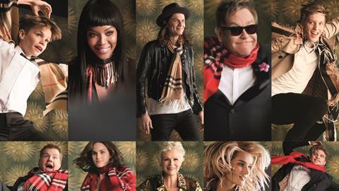 Burberry bags Sir Elton John, Julie Walters, Naomi Campbell for festive ad  | News | Retail Week