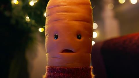 Kevin the Carrot in Aldi Christmas advert 2022