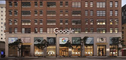 The outside of the Google store