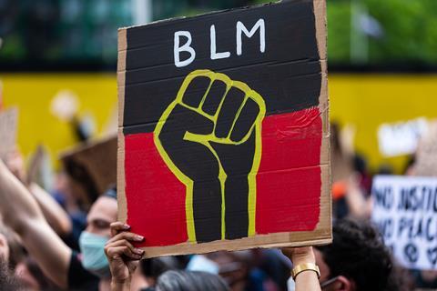 Black Lives Matter placard