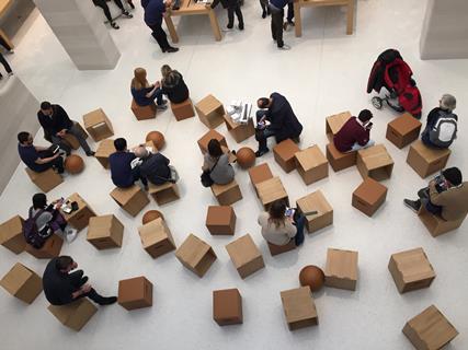 Apple's Regent Street flagship has opened to the public after being closed for refurbishment since June.