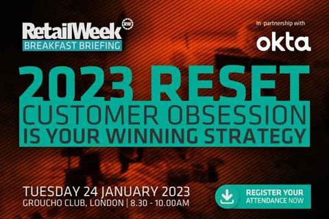 2023 Reset event text, which reads: Customer obsession is your winning strategy, Tuesday 24 January 2023, Groucho Club, London