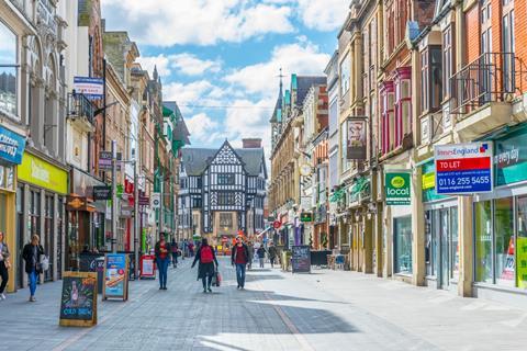 Leicester shopping street