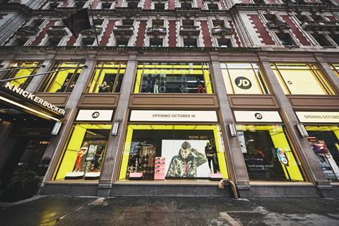 Exterior of JD Sports New York
