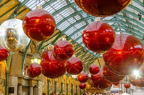 Christmas decorations Covent Garden