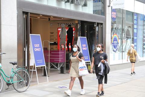 Social distancing Topshop