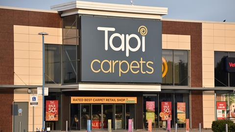 Exterior of Tapi Carpets store
