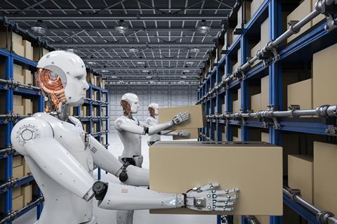 robots in warehouse