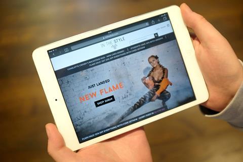 In The Style on an iPad homepage