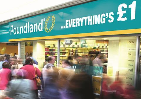 Poundland's like-for-like sales rose in the first quarter