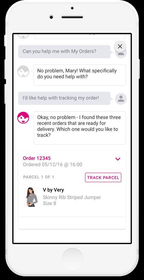 Shop direct chatbot