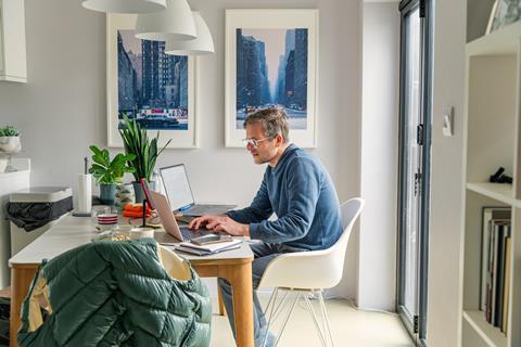 Individual working from home