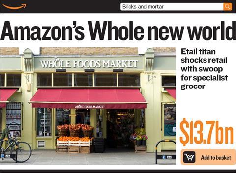 Amazon shocks retail with swoop for Whole Foods Market