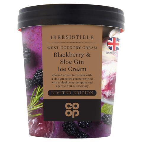 Co-op Blackberry and Sloe Gin Ice Cream