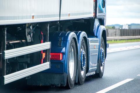 Wheels of HGV lorry