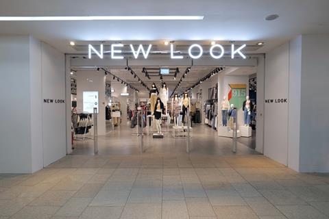 Entrance of New Look store with mannequins on display