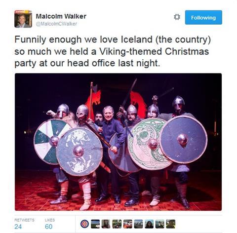 Malcolm Walker Iceland tweet