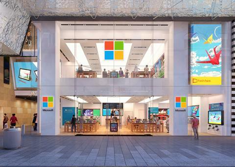 Microsoft at westfield sydney on pitt street mall