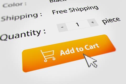 Online shopping page