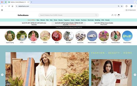 Debenhams website