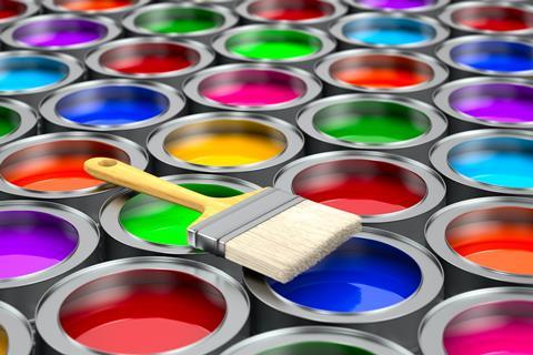 Paint pots with brush