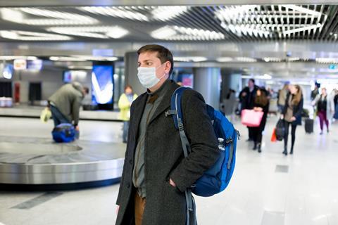 Coronavirus face mask man