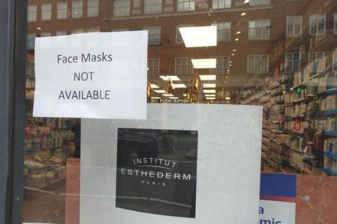 Chemist coronavirus face masks