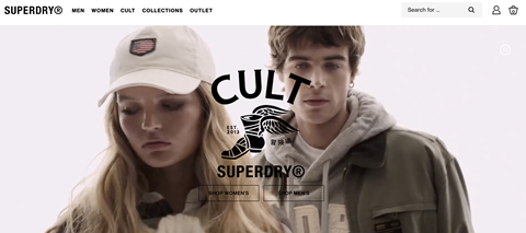 Superdry Cult website 2025