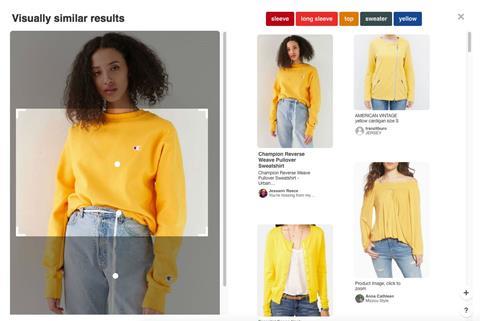 pinterest visual search web