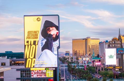 JD Sports billboard in Las Vegas