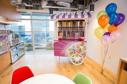 Facebook's new London office includes an ice cream bar.
