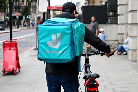 Deliveroo delivery cyclist