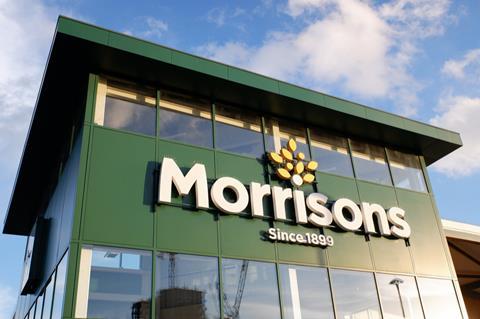Fascia of Morrisons supermarket in Watford