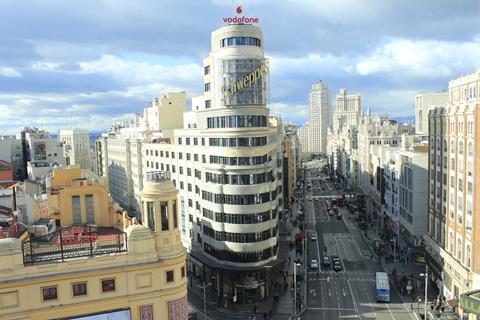 Gran Via, Madrid's main shopping street.