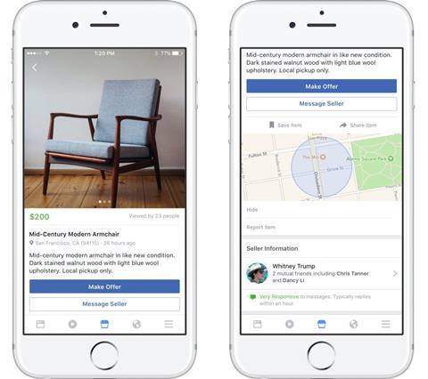 Facebook Marketplace mobile app