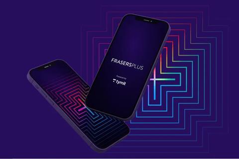 Frasers Plus on smartphone