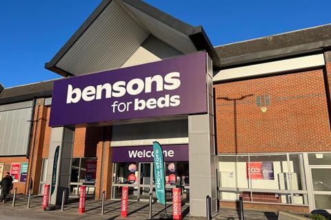 Bensons for Beds store front
