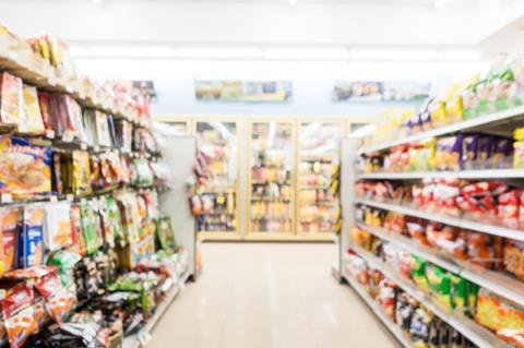 Grocery store shelves